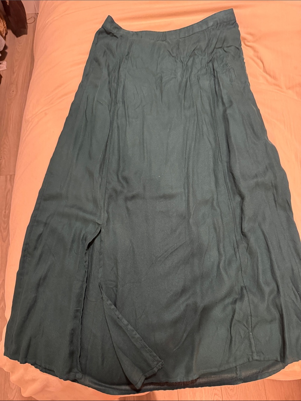 New-Dark Teal Pleated Maxi Skirt with matching body suit - Women